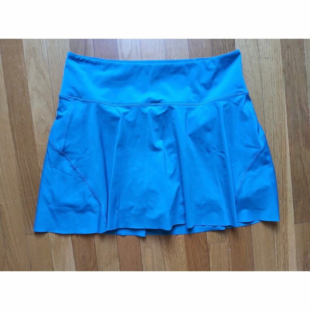 Athleta Ace High Rise Tennis Skort 13.5 Blue Teal Size L Pickleball Golf